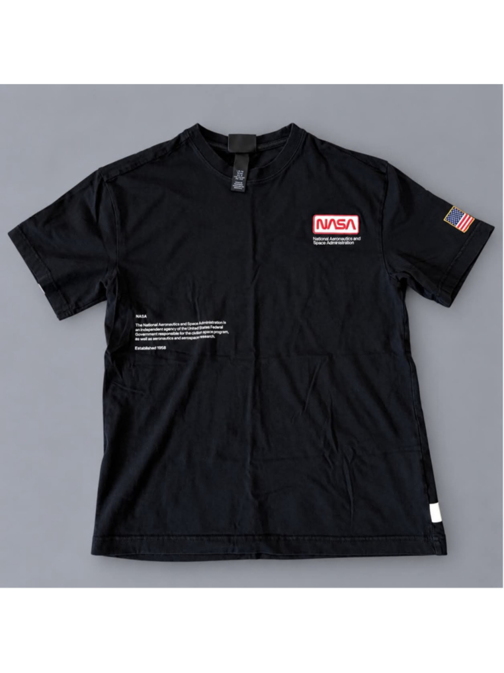Women's H&M NASA Graphic Short Sleeve Tee, Black, Size XS